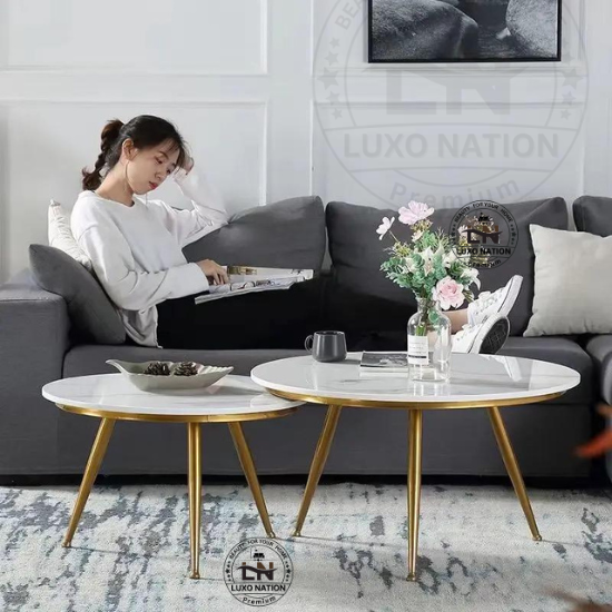 Luxo Nation Nesting Center Table Set of Two – Modern Sleek and Stylish